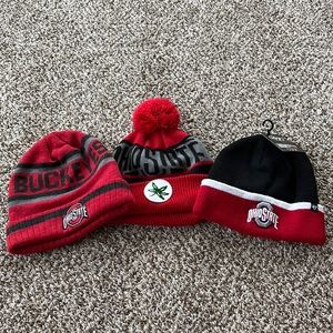 3 pack of Ohio state beanie